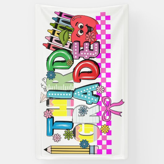 Derdegraads typografie spandoek (Verticaal)