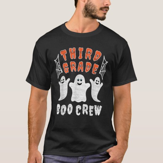 Derdeklas leraar Student Gift Halloween Ghost B T-shirt (Voorkant)