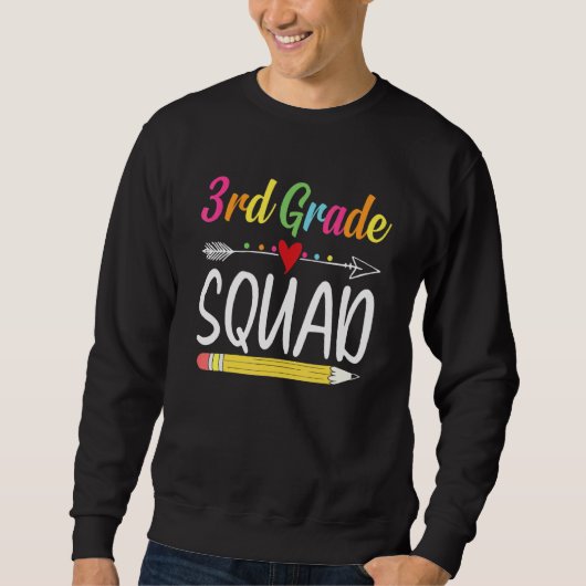 Derdeklas Squad 3e Leraar Student Team Terug naar Trui (Voorkant)