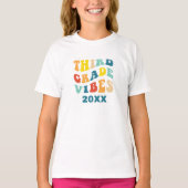 Derdeklas vibes terug naar school retro t-shirt (Voorkant)