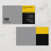 Derden - grijs, ambergeel en zwart visitekaartje (Voorkant / Achterkant)