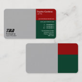 Derden - grijs, ruby Red en Dk Green Visitekaartje (Voorkant / Achterkant)