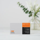 Derden - Lt grijs, Oranje en zwart Visitekaartje (Staand voorkant)