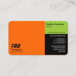 Derden - Oranje, martiaans groen en zwart Visitekaartje