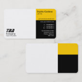 Derden - wit, ambergeel en zwart (Eggshell) Visitekaartje (Voorkant / Achterkant)