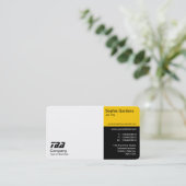 Derden - wit, ambergeel en zwart (Eggshell) Visitekaartje (Staand voorkant)