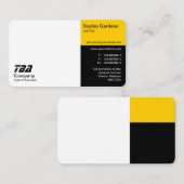 Derden - wit, ambergeel en zwart (Eggshell) Visitekaartje (Voorkant / Achterkant)