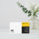 Derden - wit, ambergeel en zwart (Eggshell) Visitekaartje (Staand voorkant)