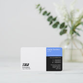 Derden - wit, Babyblauw en zwart Visitekaartje (Staand voorkant)