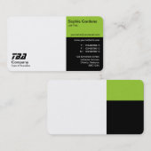 Derden - wit, martiaans groen en zwart visitekaartje (Voorkant / Achterkant)