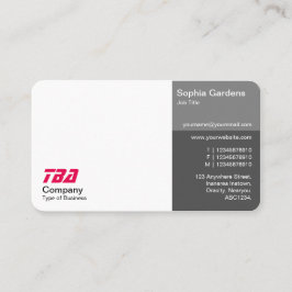 Derden - Wit met grijze schaduwen (crème) Visitekaartje