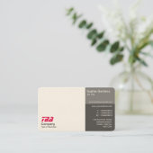 Derden - Wit met grijze schaduwen (crème) Visitekaartje (Staand voorkant)