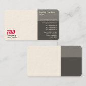 Derden - Wit met grijze schaduwen (crème) Visitekaartje (Voorkant / Achterkant)