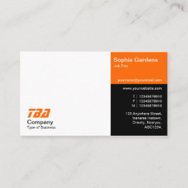 Derden - wit, Oranje en zwart Visitekaartje