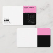 Derden - wit, roze en zwart visitekaartje (Voorkant / Achterkant)