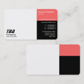 Derden - wit, tropisch roze en zwart visitekaartje (Voorkant / Achterkant)