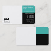 Derden - wit, Turquoise en zwart Visitekaartje (Voorkant / Achterkant)
