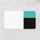 Derden - wit, Turquoise en zwart Visitekaartje (Achterkant)
