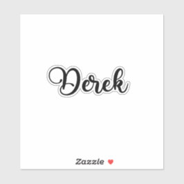 Derek Name - Handgeschreven kalligrafie Sticker