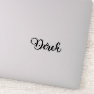 Derek Name - Handgeschreven kalligrafie Sticker