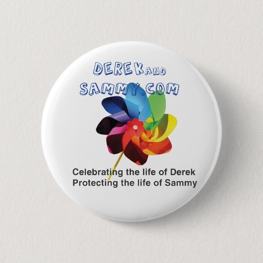 Derek & Sammy Pinwheels Button (Voorkant)