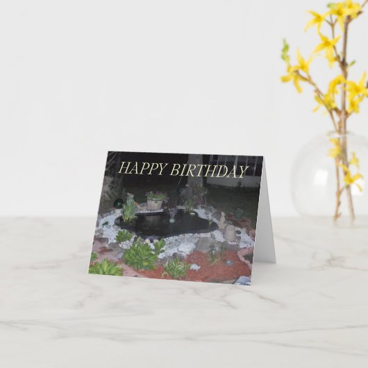 Derek vijver-1, GELUKKIGE VERJAARDAG Kaart (Gele Bloem)