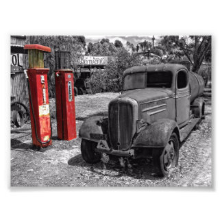 Derelict  Ute-fotografie zwart-wit Foto Afdruk