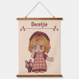 Deretjie, meisje chibi. hangend wandkleed