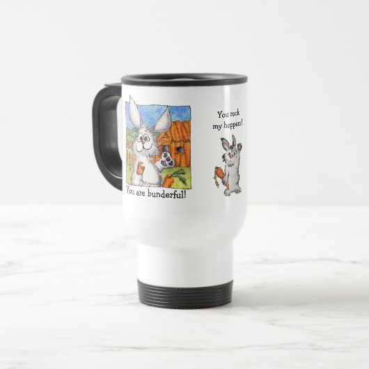 Dergelijke Cute Buns Personalized Rabbit Mok (Voorkant links)