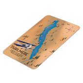 Derlmere Reservoir Lake District Map Magneet (Linkerzijde)