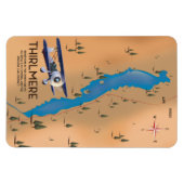 Derlmere Reservoir Lake District Map Magneet (Horizontaal)