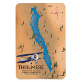 Derlmere Reservoir Lake District Map Magneet (Verticaal)