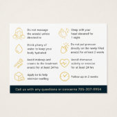 Dermal Filler  Visitekaartje (Achterkant)