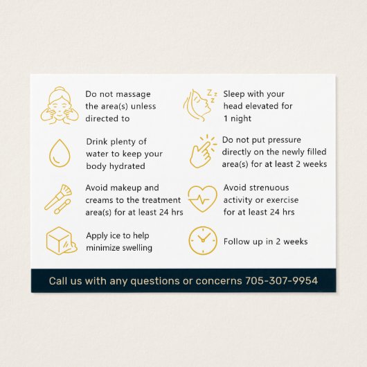 Dermal Filler  Visitekaartje (Achterkant)