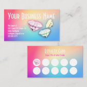 Dermale piercing unieke aangepaste loyalty Punch Visitekaartje (Voorkant / Achterkant)