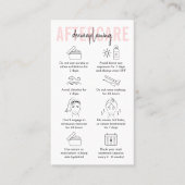 Dermaplaning Aftercare Guide Roze Cosmetoloog Visitekaartje (Voorkant)