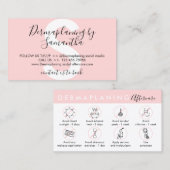 Dermaplaning Nazorg Instructie Visitekaartje (Voorkant / Achterkant)