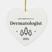 Dermatogist Eerste Kerstkerst Keramisch Ornament (Achterkant)
