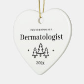 Dermatogist Eerste Kerstkerst Keramisch Ornament (Links)