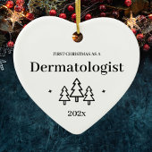 Dermatogist Eerste Kerstkerst Keramisch Ornament