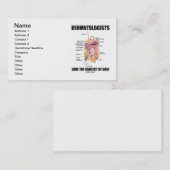 Dermatologen houden van het onderwerp huid (anatom visitekaartje (Voorkant / Achterkant)