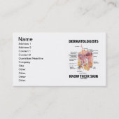 Dermatologen kennen hun huid (anatomie) visitekaartje (Voorkant)