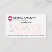 Dermatologie Clinic Business | Schone afspraak Visitekaartje (Achterkant)