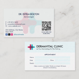 Dermatologie Clinic Business   Schone afspraak Visitekaartje