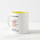 Dermatologie draait allemaal om de wetenschap van  tweekleurige koffiemok (Voorkant links)