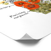 Dermatologie Huid Anatomie Kunst met Bloemen Detai Poster (Hoek)