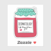 Dermatologie is mijn jam, dermatologische studie sticker (Vel)