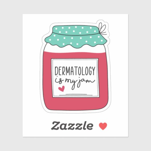 Dermatologie is mijn jam, dermatologische studie sticker (Vel)