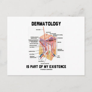 Dermatologie maakt deel uit van mijn bestaan (huid briefkaart