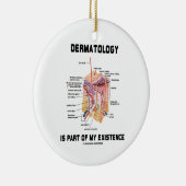 Dermatologie maakt deel uit van mijn bestaan keramisch ornament (Rechts)
